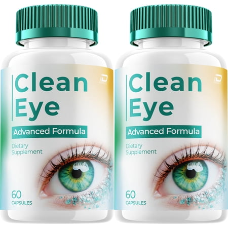 Clean Eye Support Supplement – CleanEye Capsules Vitamins Healthy Vision, 2 Pack, 120 Capsules