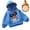 Blue, variant on Kids Hoodies Cartoon Heart Girl Graphic Print Fleece Lined Hooded Sweatshirts With Pocket Soft Outings Daily Wear Adorable Cute Hoodies
