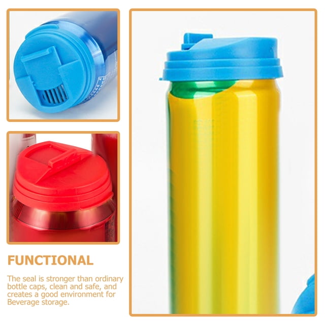 FOMIYES 5Ud Tapas Reutilizables Para De Bebidas Con Antidesbordamiento Color Surtido Para Uso En Hogar
