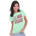thumbnail image 4 of Llama Squad Save The Drama Alpaca BFF Women's T Shirt Ladies Tee Brisco Brands S, 4 of 6