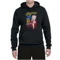 thumbnail image 2 of Wild Bobby, Betty Boop America Land of the Free Home of the Brave Betty Boop Unisex Hoodie Sweatshirt, Black, Small, 2 of 5