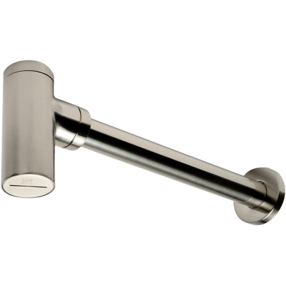 ALFI brand AB9005-BN Brushed Nickel Solid Brass Round Modern Decorative Bottle P-Trap