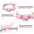 thumbnail image 4 of Diadema de flores para niñas, tocado, corona de pelo, tocado de flores, accesorios para fotos con cinta ajustable MFZFUKR BST3034153-4, 4 of 5