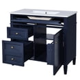 thumbnail image 5 of Blue Bathroom Vanity with 3 Drawers, High - quality Materials for Sturdy Bathroom Use, 5 of 7
