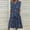 Dark Blue, variant on YANHAIGONG Dresses for Women 2025 Casual Midi Fashion Women Summer Printing Causal V-Neck Button Short Sleeve Vacation Pockets Dress Dresses for Women