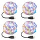 thumbnail image 3 of Paquete de 4 luces LED de hadas con enchufe USB, luces de cadena de cobre para decoración de árboles de Navidad, fiestas, bodas y habitaciones interiores, 3 of 5