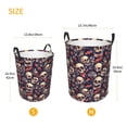 thumbnail image 2 of Lsque Skull record rock pattern Laundry Hamper Basket, Tall Woven Rope Hamper Basket for Clothes, Lightweight Storage Basket, Collapsible Waterproof-, 2 of 8