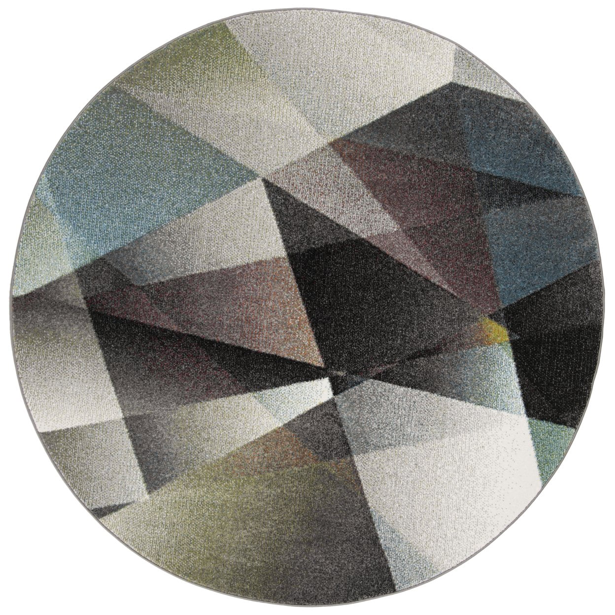 SAFAVIEH Porcello Jayme Abstract Prism Area Rug, Grey/Multi, 4' x 6'