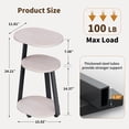 thumbnail image 5 of Biemlerfn 3-Tier Side Table, Small Round End Table with Metal Frame, Sofa Table Nightstand for Living Room, Bedroom, White Maple, 5 of 8