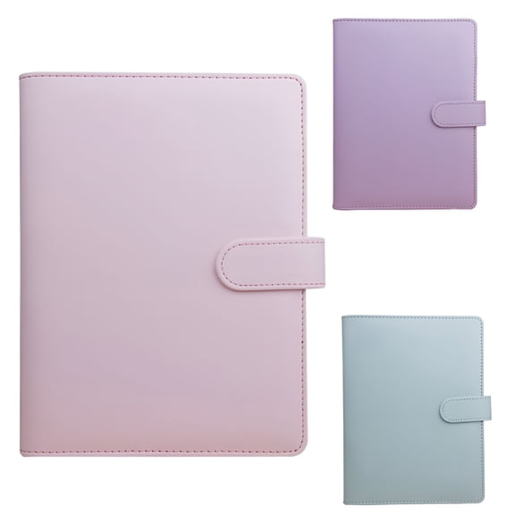 CCOCC A5 Premium PU Leather Document 6 Ring Binder Calculator Zipper Binder Office Supplies Organizer Folder