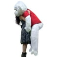 thumbnail image 6 of Valentine's Day Large Stuffed Animal 6 Foot Giant Stuffed White Valentine Gorilla Wears T-Shirt that Reads Hunky Chunky Love Monkey, Huge Plushie by Big Plush Packed in Big Box Ready to Hug, 6 of 10
