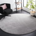 thumbnail image 2 of SAFAVIEH Pattern And Solid Carleen Solid Area Rug, Light Grey, 6'7" x 6'7" Round, 2 of 8