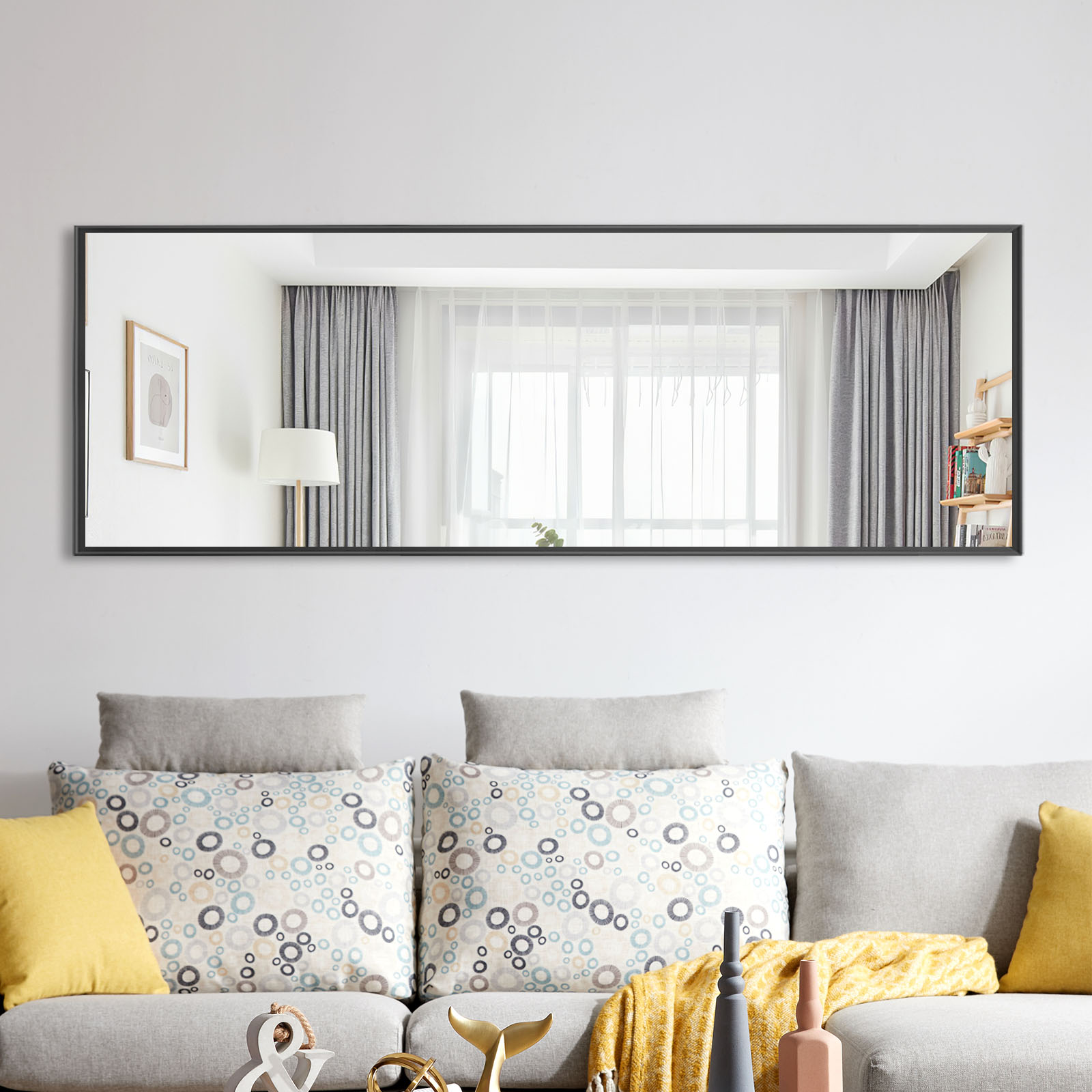 MAYEERTY 51x31 Wall Mounted Vanity Mirror Modern Bathroom Vanity Mirror for Bedroom