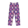 thumbnail image 2 of Vsdgher cute rainbow mushroom Skull Print Mens Pajama Pants Sleep & Lounge Pants, PJ Bottoms With elastic waistb and Pockets, 2 of 5