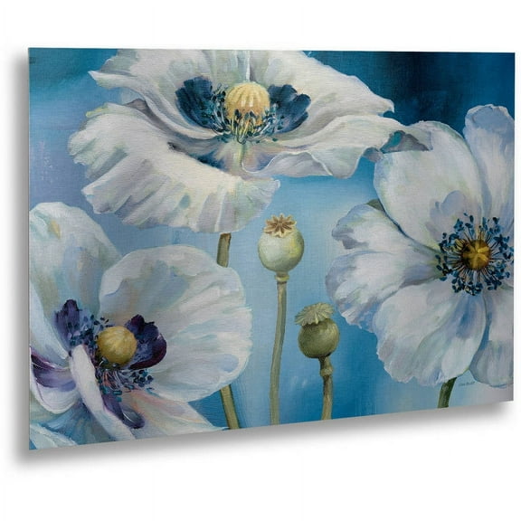 Trademark Fine Art "Blue Dance I" Brushed Aluminum Wall Art Art by Lisa Audit 16x22