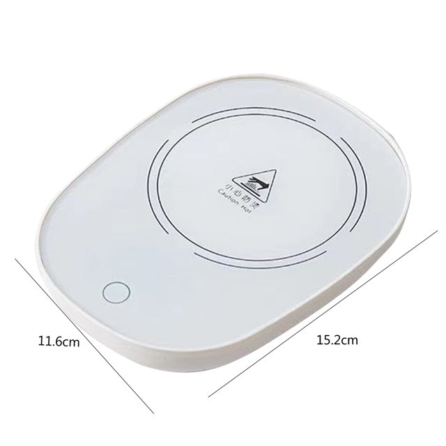 Calentador de taza de café eléctrico Calentador de taza ligero para oficina en casa (Blanco) Hugtrwg Libre de BPA