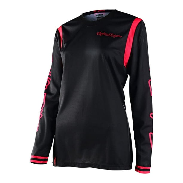 Jersey Troy Lee Designs GP Mujer Mono Negro/ROJO FLUO Talla XL