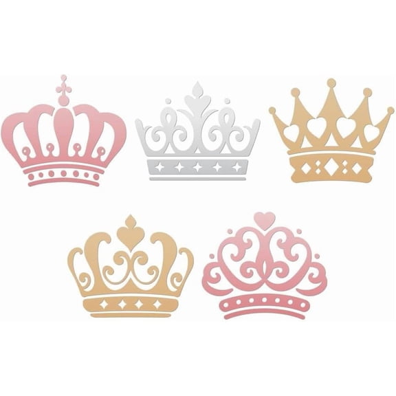 1set Plastic Reflective Vinyl Car Stickers Waterproof Decals for Vehicle Decoration Crown 148x155mm