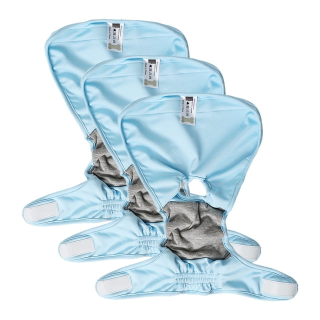 Amdohai Washable Wrap Diapers for Female Dogs Reusable Female Dog Diaper Breathable Female Dog Wraps,