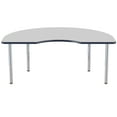 thumbnail image 3 of ECR4Kids 48in x 72in Kidney Everyday T-Mold Adjustable Activity Table Grey/Navy/Silver - Super Leg, 3 of 7