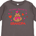 thumbnail image 4 of Inktastic Heart Belongs To Grandpa Girls Long Sleeve Toddler T-Shirt, 4 of 5