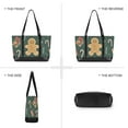 thumbnail image 6 of FORMRS Canvas Laptop Tote Bag for Women with 15.6" Computer Compartments Shoulder Handbag, Brown Christmas Gingerbread, 6 of 7