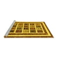 thumbnail image 2 of Ahgly Company Machine Washable Indoor Round Abstract Yellow Modern Area Rugs, 7' Round, 2 of 4