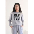 thumbnail image 1 of Revive Loungewear Ensemble de Détente Deux Pièces Pull Col Rond et Jogger pour Femmes - Gris Chiné, Large, 1 of 5