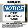 thumbnail image 3 of (2 Pack) Utility Closet And Water Heater OSHA Notice Sign 7 Inch X 5 Inch Vinyl Label Decal Sticker Weather Resistant, UV Protected for Workplace, Business, and Construction Site, Made, 3 of 7