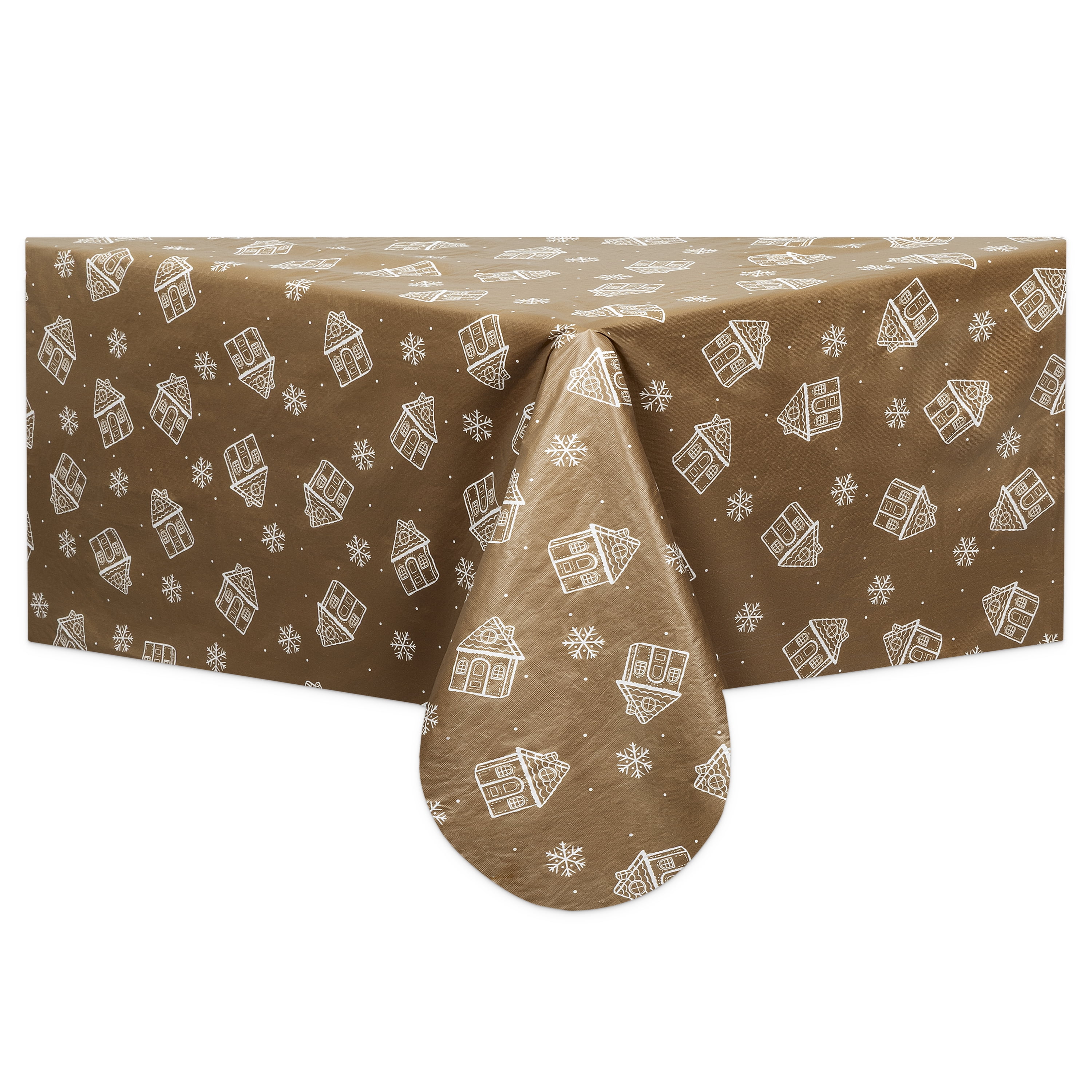 Holiday Time Gingerbread PEVA tablecloth 52x70