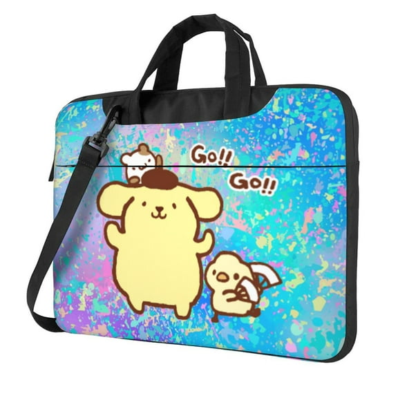 Sanrio Pompompurin Laptop Bag Laptop Case Computer Notebook Briefcase Messenger Bag With Adjustable Shoulder Strap 14 Inch