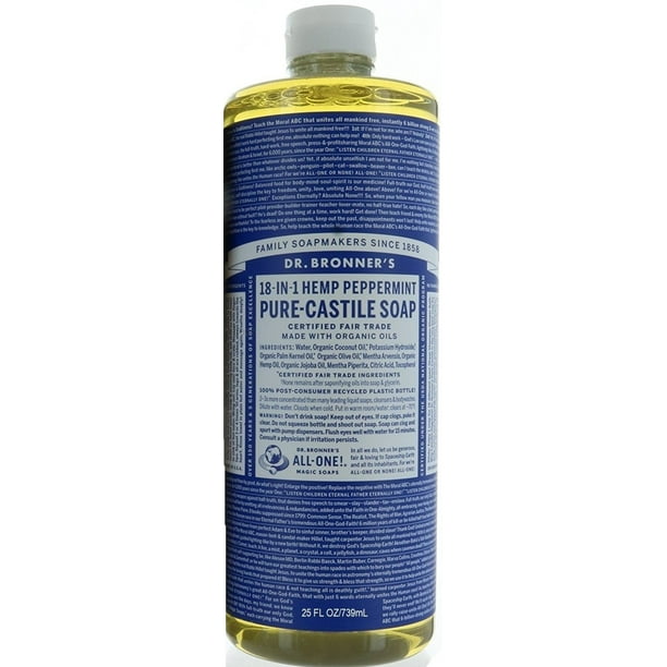 Dr. Bronner's 18in1 Hemp Peppermint Pure Castile Soap 25 FL OZ