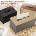 thumbnail image 5 of Tissue Box Cover, Rectangle Modern Tissue Box Holder (7.5"x4.7"x3.7", Black), 5 of 7