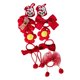thumbnail image 5 of 10 gomas para el pelo para niñas, adorables, de color rojo, reutilizables y suaves. Estilo E, 5 of 9
