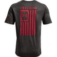 thumbnail image 2 of Under Armour Men's New Freedom Flag T-Shirt, Charcoal Medium Heather (019)/Red, 4X-Large, 2 of 3