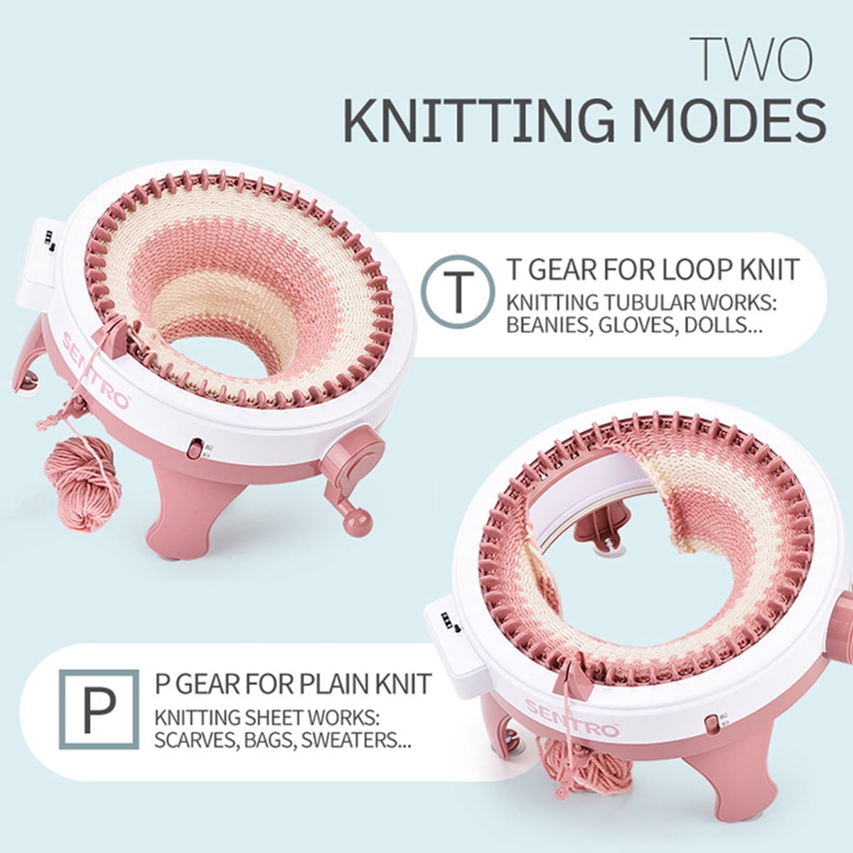 SALYWEE 48 Needle Smart Round Board Rotary Knitting Loom — DIY Creative Wool Weaving Machine for Adults, Children & Beginners