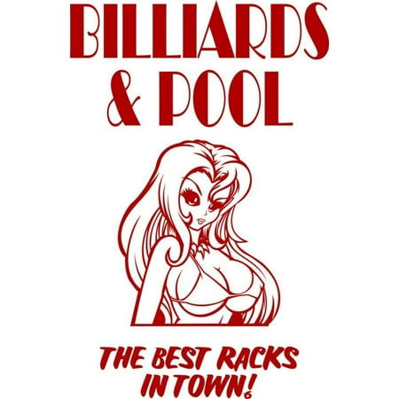 Custom Cling Transfer : Billiards & Pool The Best Racks In Town Funny Joke Wall Decal Sticker Size : 20 Inches X 10 Inches (Best Paint For Fiberglass Pool)