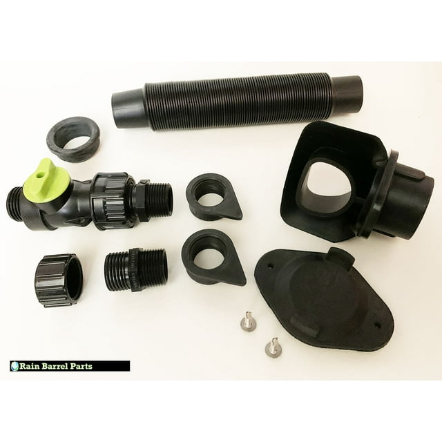 EarthMinded EarthMark Rain Barrel Kit includes 2x3 Diverter, Winter