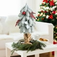 thumbnail image 3 of Costway 19"Snow Floqué Table Pin de Noël avec Cônes de Pin et Baies Rouges, 3 of 10