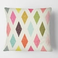 thumbnail image 2 of Designart Diamond Retro III' Mid-Century Modern Throw Pillow - 16x16, 2 of 2