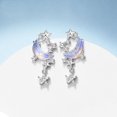 thumbnail image 4 of Pendientes YONGSHENG Moon Splash Galaxy para mujer forma de estrella y luna simulados, 4 of 5