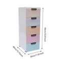 thumbnail image 2 of 5 Tier Stackable Cabinet Vertical Clothes Storage Tower Tall Small Chest Closet Clothes Storage Tower Vertical Plastic Drawers Dresser Closet Drawers Plastic Drawers Dresser Storage Cabinet Light, 2 of 12