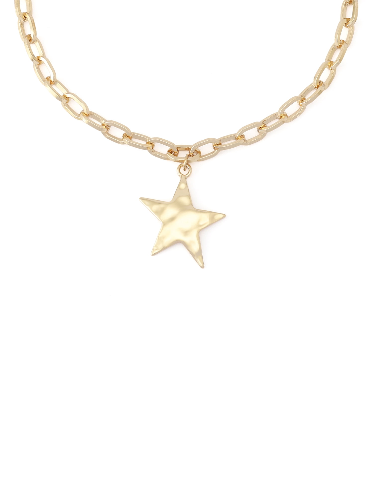Madden NYC Women's Fashion Gold-Tone Star Pendant Necklace