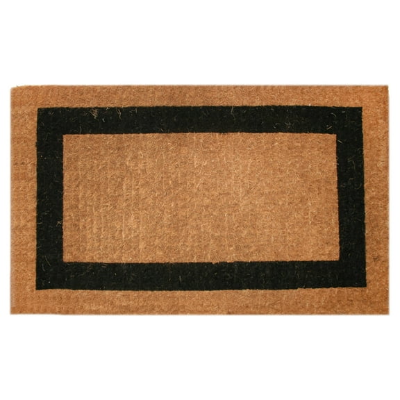 Imports Decor Printed Coir Doormat, Black Border, 22-Inch by 36-Inch