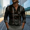 thumbnail image 2 of Atogsazn Men's Casual Summer Shirt Button Down Long Sleeve Shirts Bussines Work Outfit Tops Clothing with Pocket Black M Fashion, 2 of 5