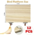 thumbnail image 3 of Soporte plano de madera para pájaros con plataforma para pájaros, 12 unidades, 3 of 7