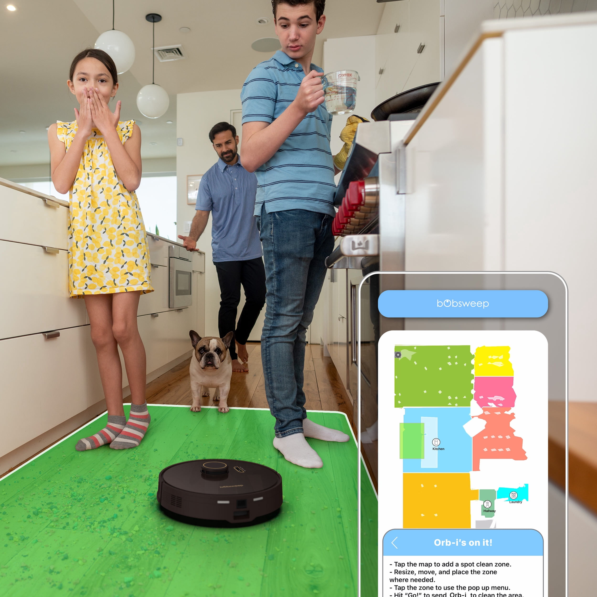 bObsweep Orb-i Robot Vacuum, 100-Day Self-Emptying Bin, 5000pa Suction, Cholocate, New