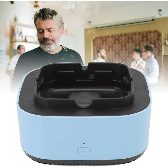 Smokeless Ashtray with Air Suction, One Button Operation, ABS Multifunctional Electronic Ashtray for Home & Office