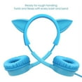 thumbnail image 2 of Vivefox Kids Headphones, Vogek Cat/Bunny Ear Wired On-Ear Headphones Headsets with 85dB Volume Limited, Children Headphones for Kids - Blue, 2 of 7