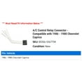thumbnail image 2 of A/C Control Relay Connector - Compatible with 1986 - 1988 Chevy Caprice 1987, 2 of 2